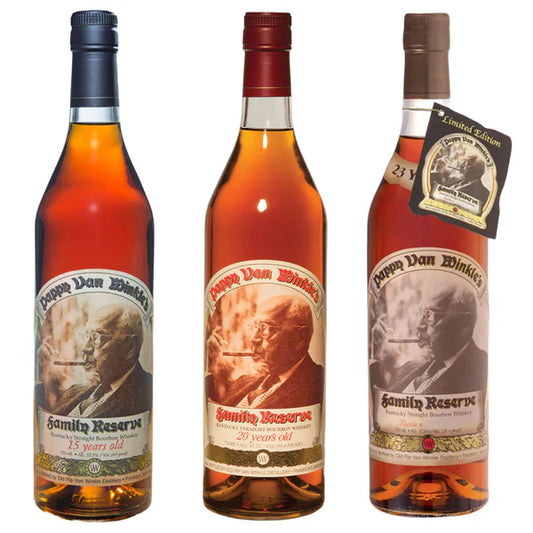 Pappy Van Winkle 15 Year, 20 Year, & 23 Year Value Bundle