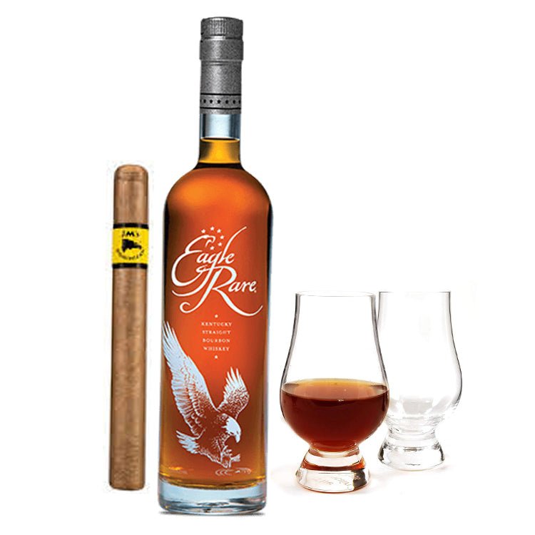 Eagle Rare 10 Year with Glencairn Set & Cigar Bundle - i Shop Liquor