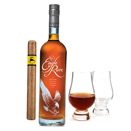 Eagle Rare 10 Year with Glencairn Set & Cigar Bundle - i Shop Liquor
